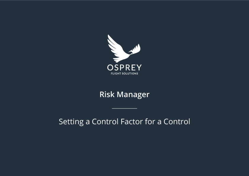 Setting a Control Factor for a Control