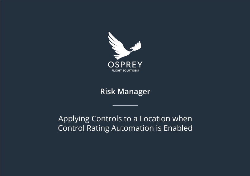 Applying Controls to a Location when Control Rating Automation is Enabled