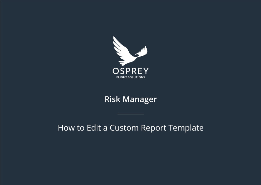 How to Edit a Custom Report Template