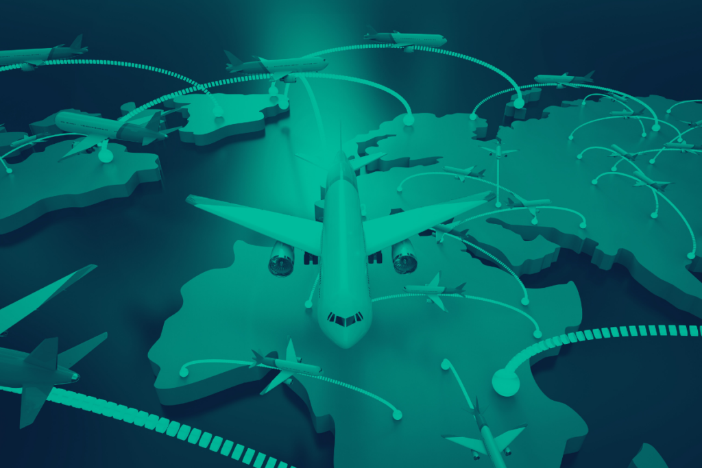 Illustration of Osprey:Oracle supporting strategic decision-making for new route launches, showcasing data-driven insights for risk assessment and route planning.